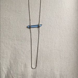 Alexis Bittar Bar Necklace Ice Blue Lucite